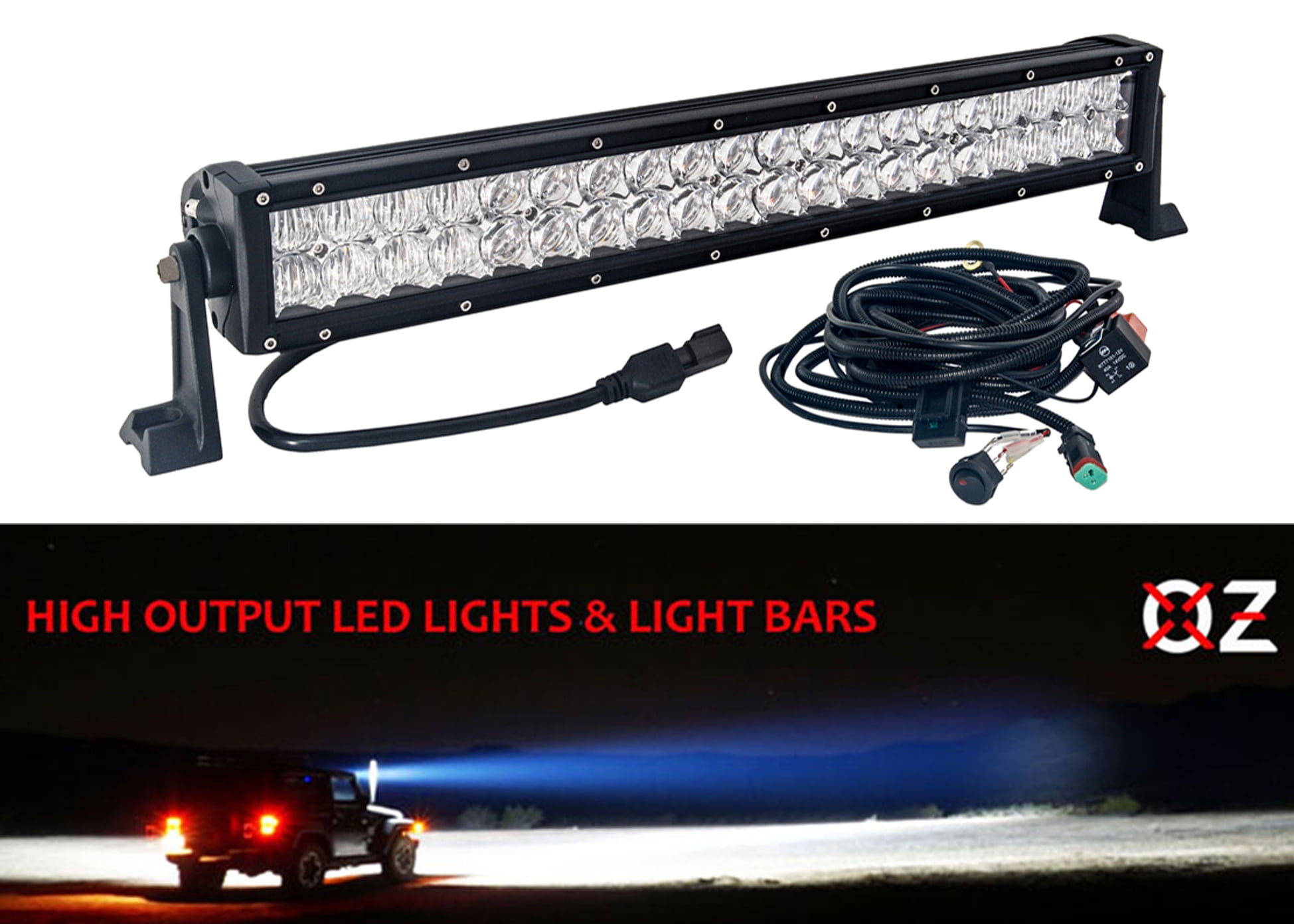 20 inch 4d series led light bar wire harness spot flood beam combo 12 Volt Control Panel 20 inch 4d series led light bar wire harness spot flood beam combo off road 4x4 4wd race truck suv atv 12 volts walmart com